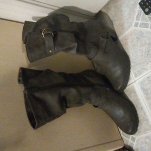 Dark brown boots